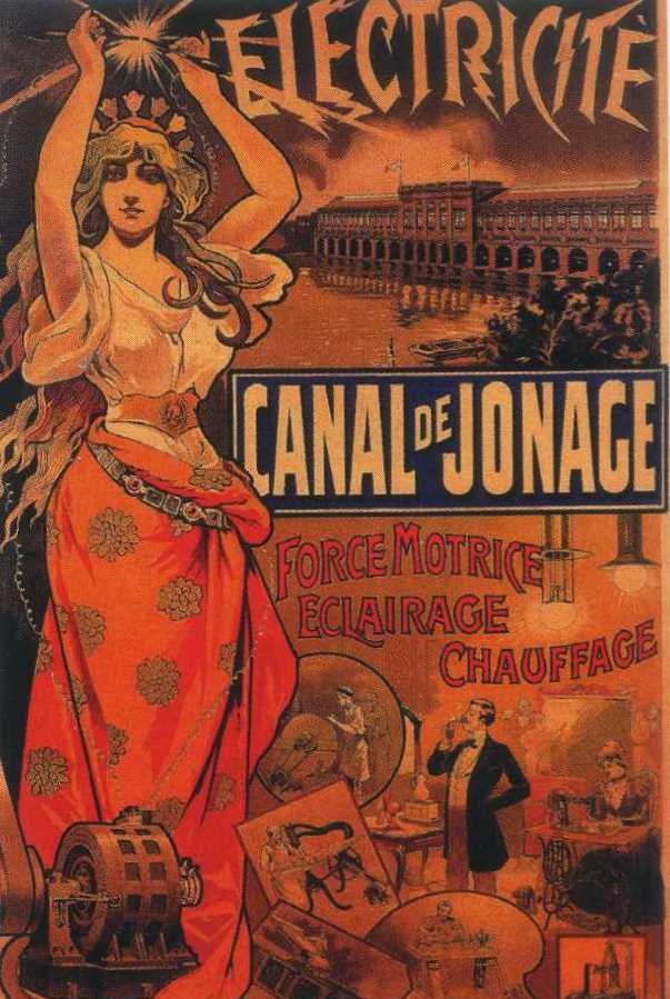 Le CANAL DE JONAGE, creus� � la main il y a 120 ans, d�bute au pont de JONS en longeant les � Balmes Viennoises �, arrive � l�usine hydro-�lectrique de Cusset (plus de 100 ans de service ; les plus vieux alternateurs ont 75 ans !)
 
et rejoint le Rh�ne (bras de Miribel) � l�entr�e dans Lyon.